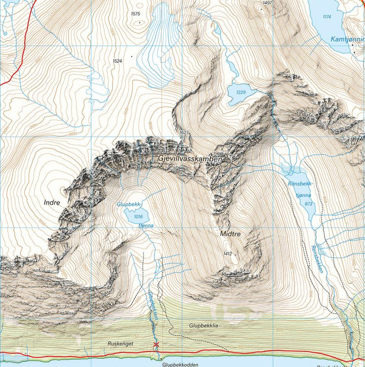 Carte de haute montagne - Trollheimen: Snota & Trekanten (Norvège) | Calazo - Høyfjellskart carte pliée Calazo 