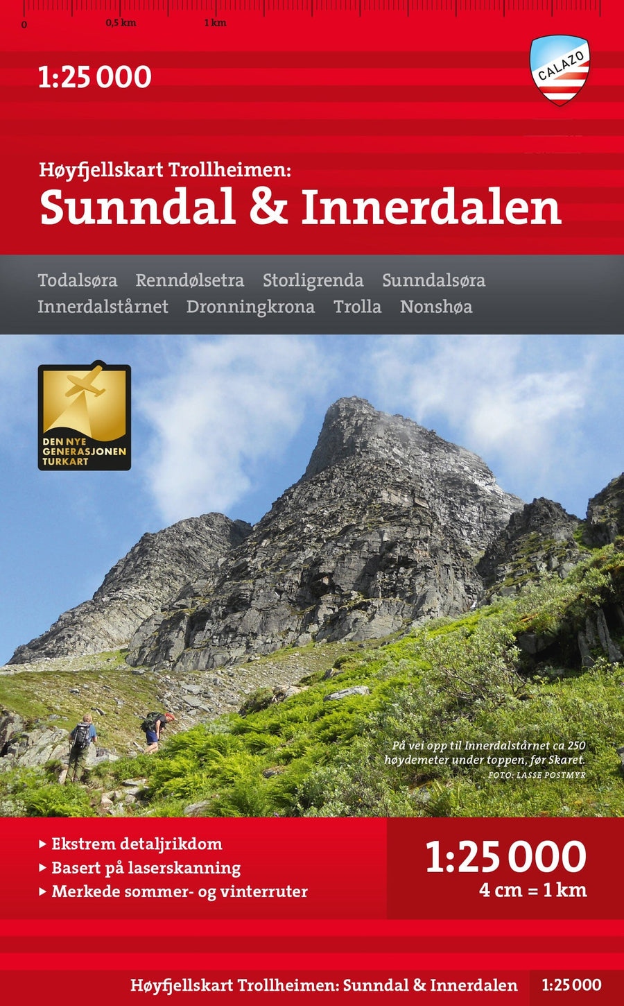 Carte de haute montagne - Trollheimen: Sunndal & Innerdalen (Norvège) | Calazo - Høyfjellskart carte pliée Calazo 