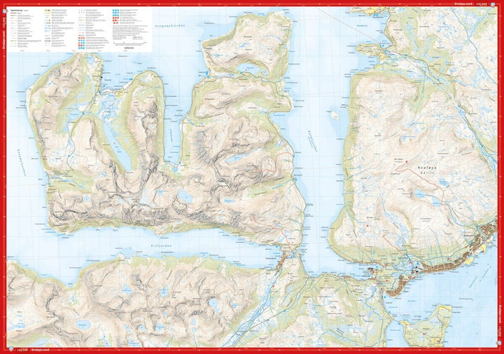 Carte de haute montagne - Tromsø: Kvaløya (Norvège) | Calazo - Høyfjellskart carte pliée Calazo 