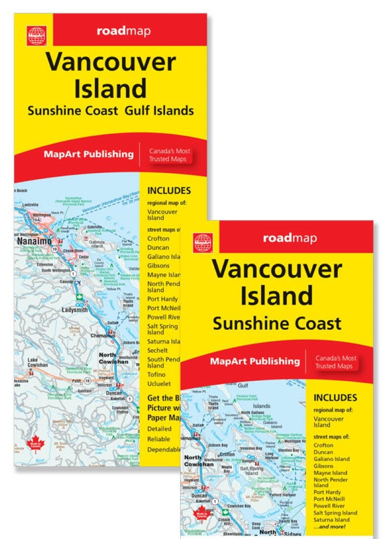 Carte de l'île de Vancouver Sunshine Coast | Canadian Cartographics Corporation carte pliée Canadian Cartographics Corporation 