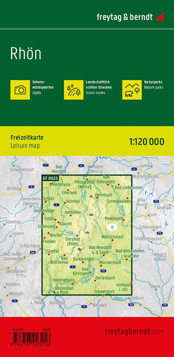 Carte de loisirs - Rhön (Hesse, Bavière) | Freytag & Berndt carte pliée Freytag & Berndt 