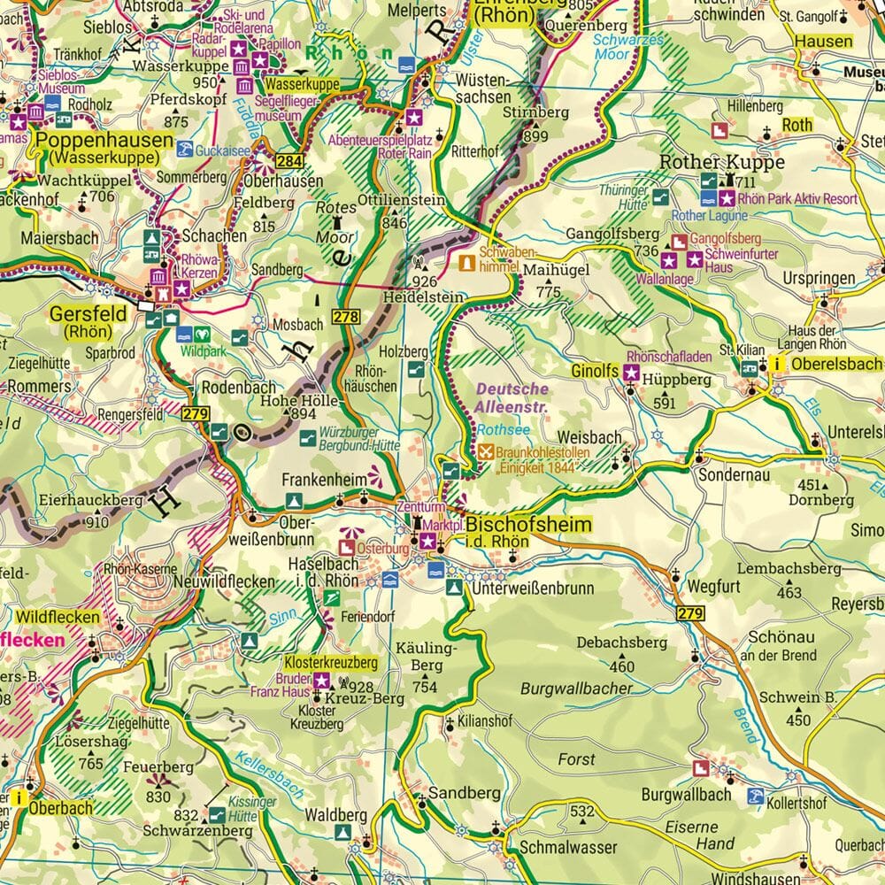 Carte de loisirs - Rhön (Hesse, Bavière) | Freytag & Berndt carte pliée Freytag & Berndt 