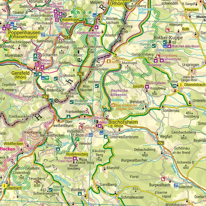Carte de loisirs - Rhön (Hesse, Bavière) | Freytag & Berndt carte pliée Freytag & Berndt 