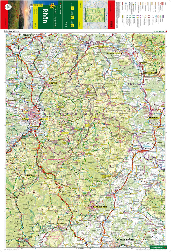 Carte de loisirs - Rhön (Hesse, Bavière) | Freytag & Berndt carte pliée Freytag & Berndt 