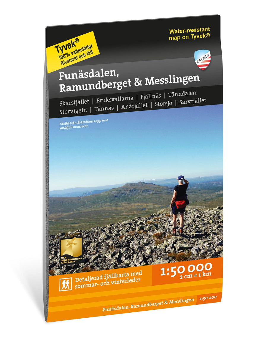 Carte de montagne - Funäsdalen, Ramundberget & Messlingen (Suède) | Calazo - 1/50 000 carte pliée Calazo 
