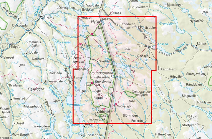 Carte de montagne - Grövelsjön & Rogen (Suède) | Calazo - 1/50 000 carte pliée Calazo 