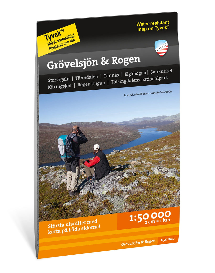 Carte de montagne - Grövelsjön & Rogen (Suède) | Calazo - 1/50 000 carte pliée Calazo 
