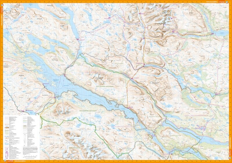 Carte de montagne - Kebnekaisefjällen (Suède) | Calazo - 1/100 000 carte pliée Calazo 