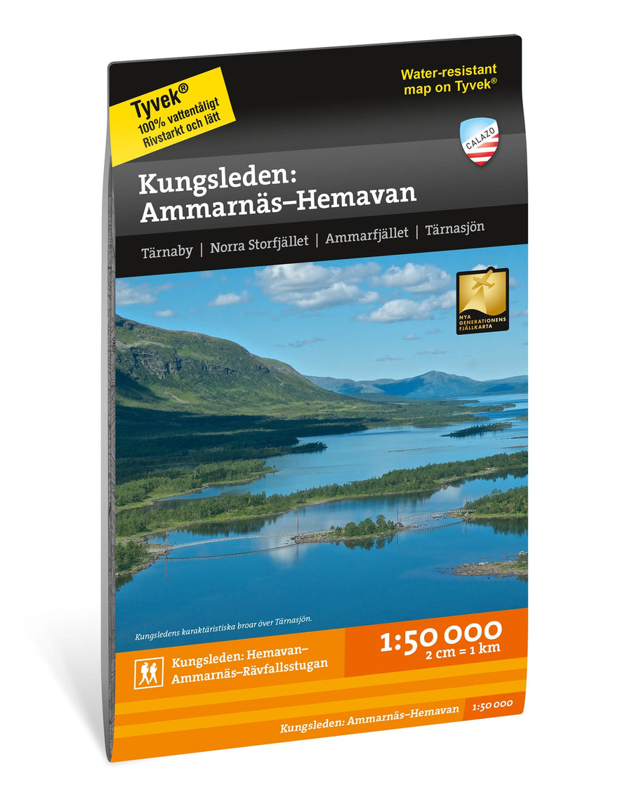 Carte de montagne - Kungsleden 5 : Ammarnäs - Hemavan (Suède) | Calazo - 1/50 000 carte pliée Calazo 