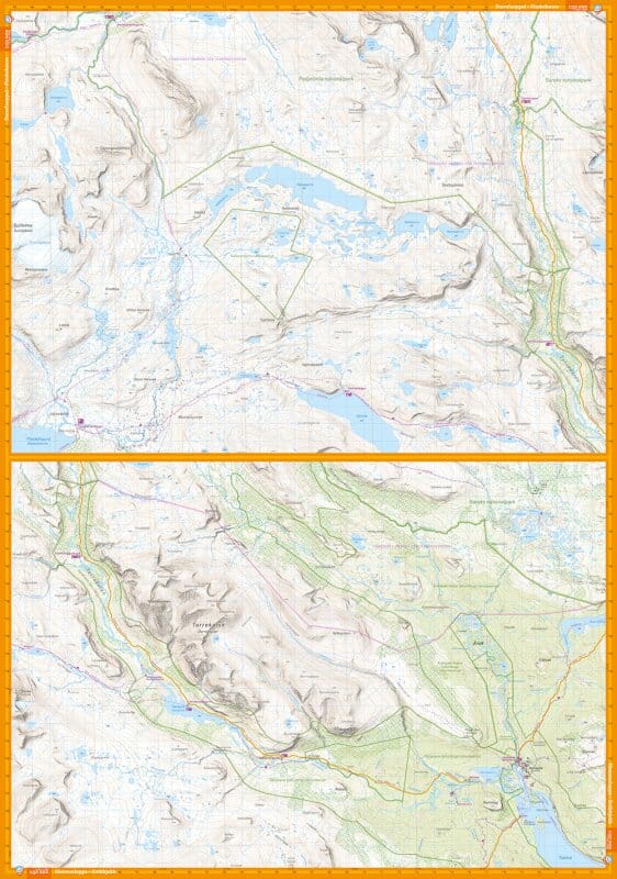 Carte de montagne - Padjelantaleden (Suède) | Calazo - 1/50 000 carte pliée Calazo 