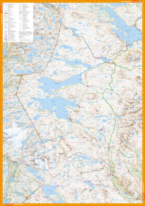 Carte de montagne - Sarek & Padjelanta (Suède) | Calazo - 1/100 000 carte pliée Calazo 