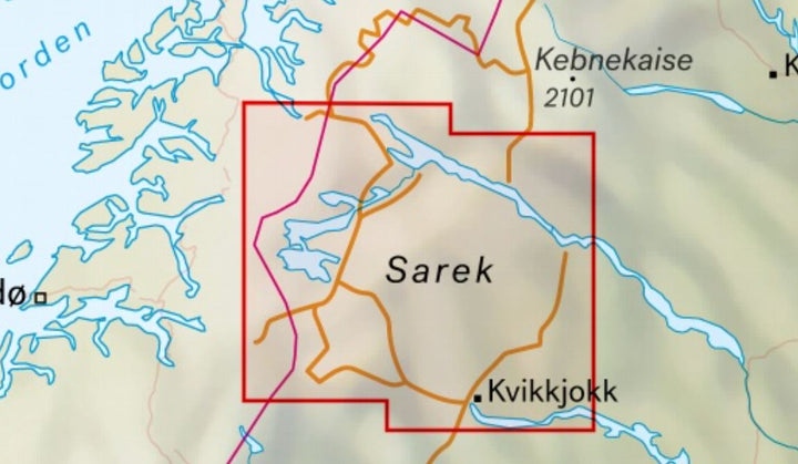 Carte de montagne - Sarek & Padjelanta (Suède) | Calazo - 1/100 000 carte pliée Calazo 