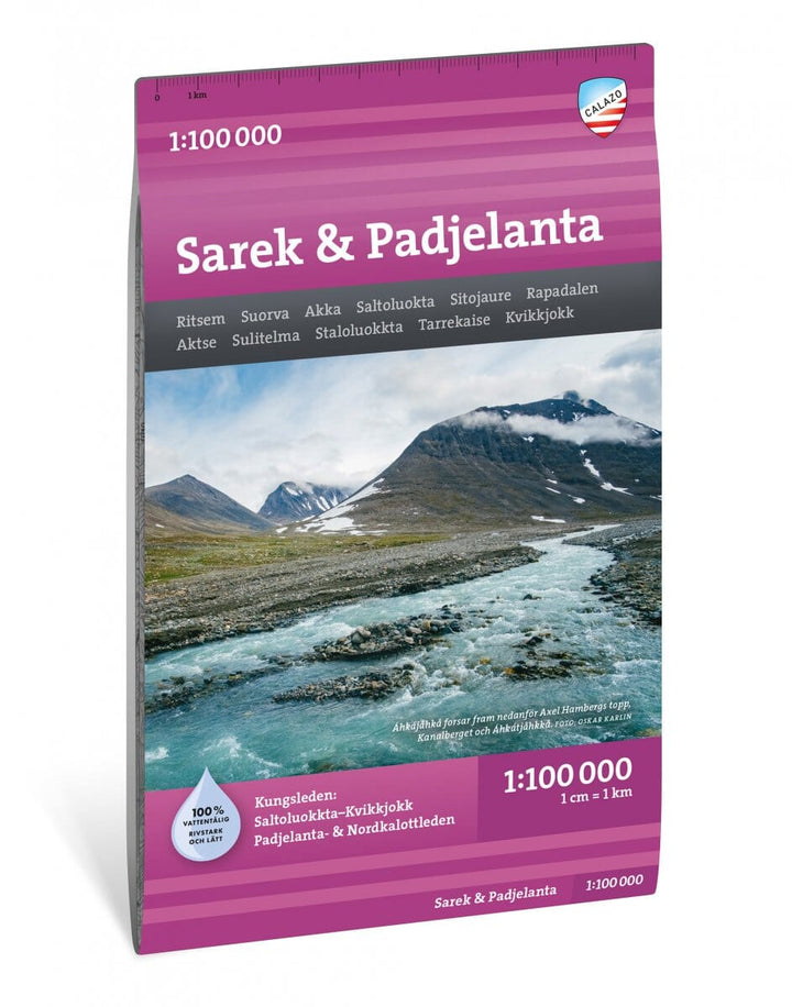 Carte de montagne - Sarek & Padjelanta (Suède) | Calazo - 1/100 000 carte pliée Calazo 