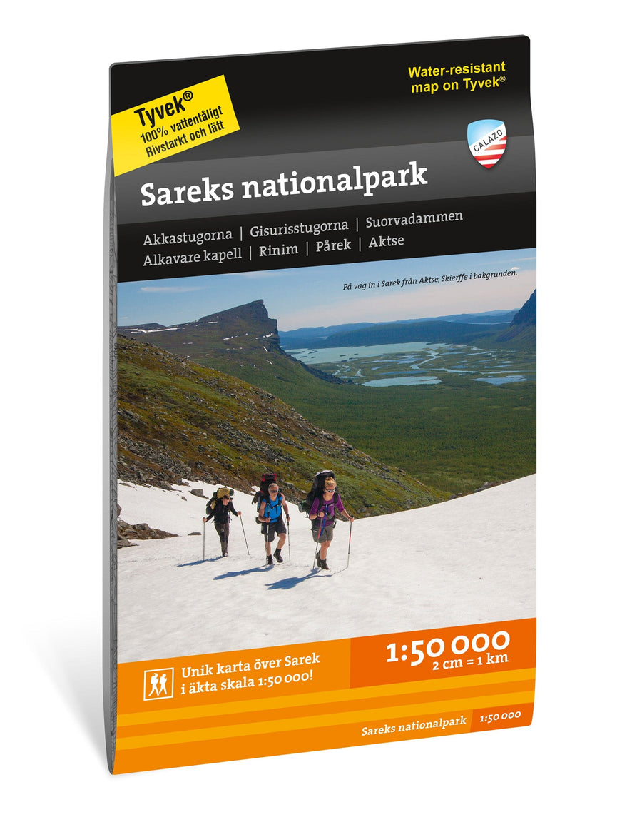 Carte de montagne - Sareks nationalpark (Suède) | Calazo - 1/50 000 carte pliée Calazo 