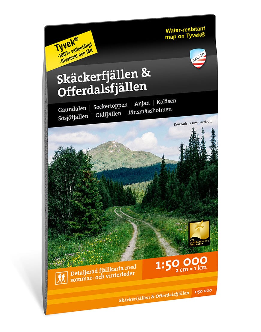 Carte de montagne - Skäckerfjällen & Offerdalsfjällen (Suède) | Calazo - 1/50 000 carte pliée Calazo 