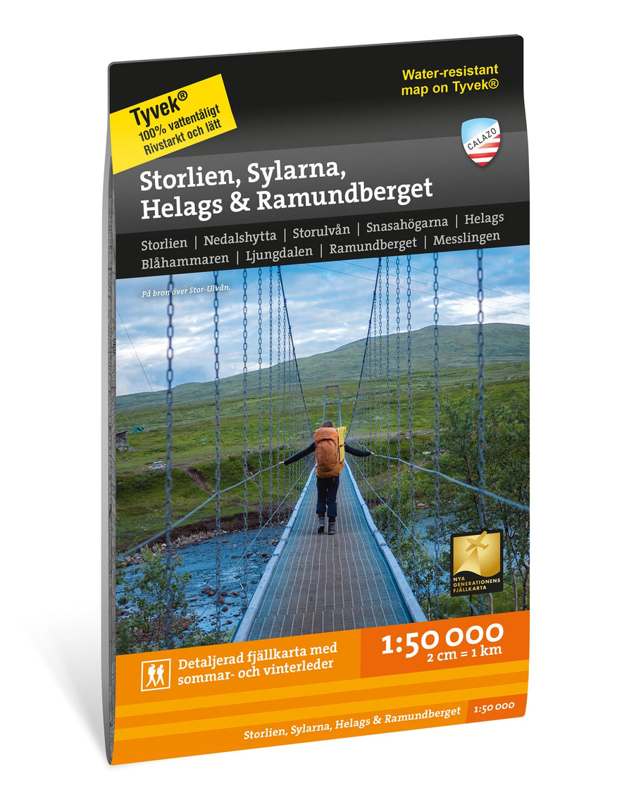 Carte de montagne - Storlien, Sylarna, Helags & Ramundberget (Suède) | Calazo - 1/50 000 carte pliée Calazo 