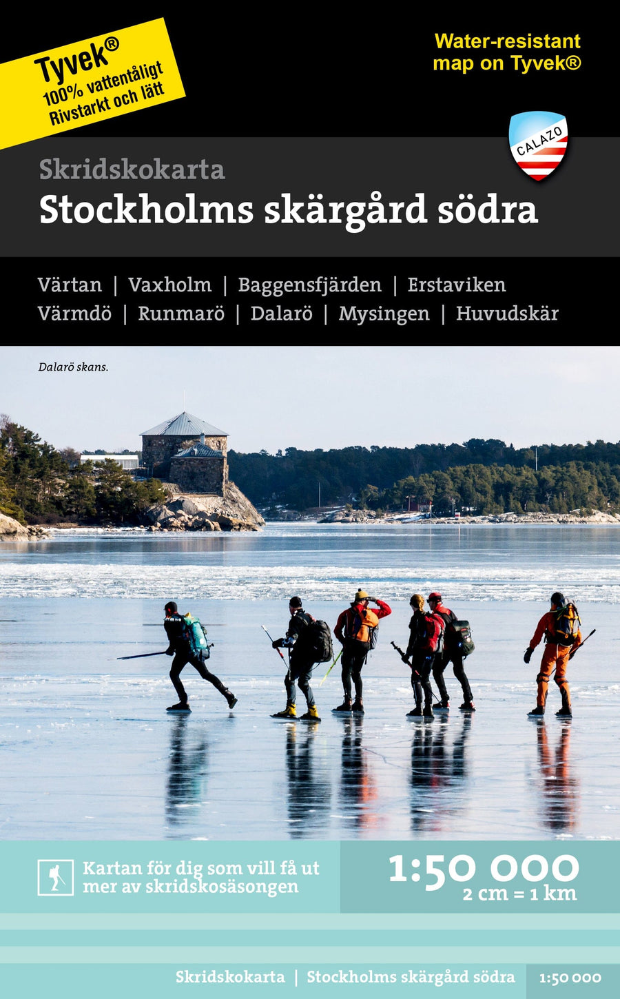 Carte de patinage - Stockholms skärgård - södra (Suède) | Calazo carte pliée Calazo 