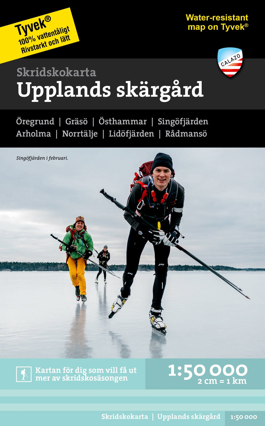 Carte de patinage - Upplands skärgård (Suède) | Calazo carte pliée Calazo 
