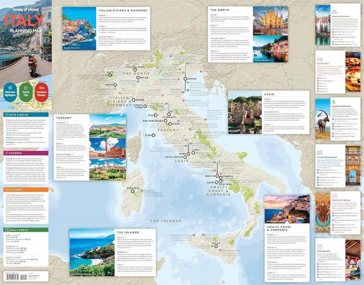 Carte de planification (en anglais) - Italy | Lonely Planet carte pliée Lonely Planet EN 