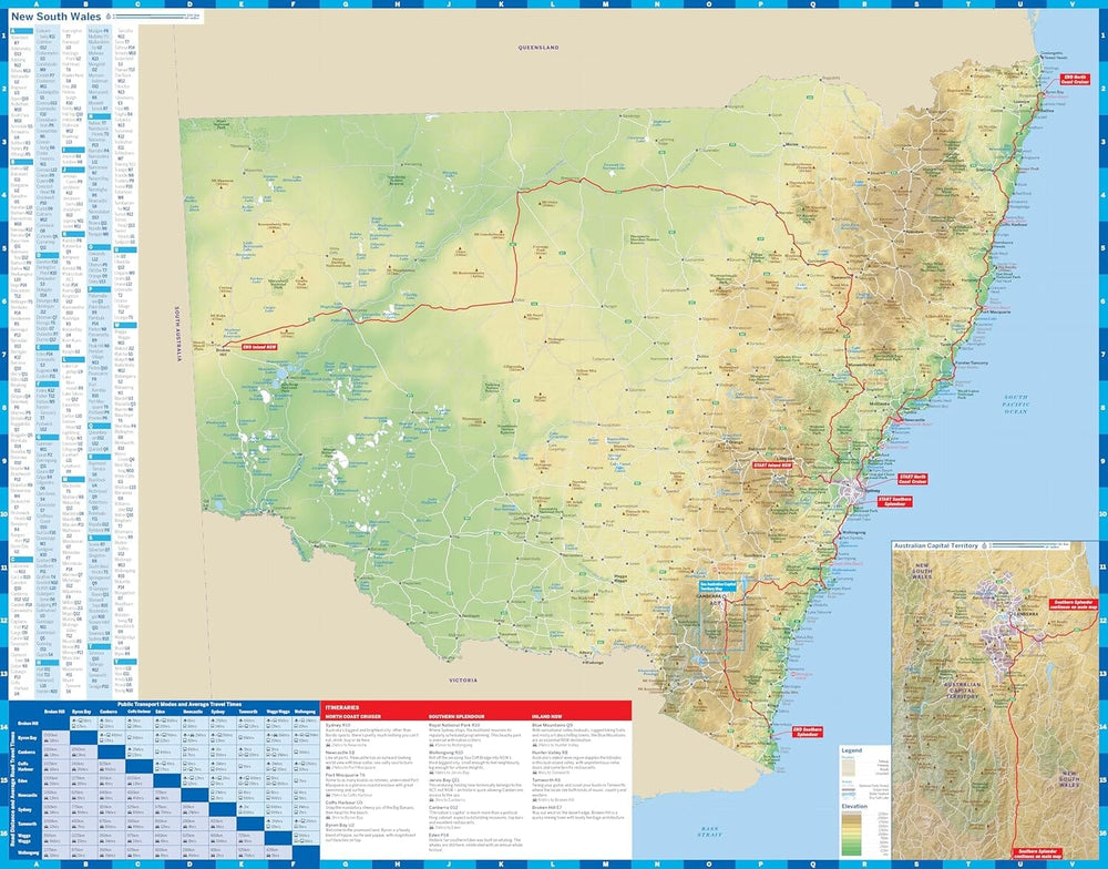 Carte de planification (en anglais) - New South Wales & Australian Capital Territory | Lonely Planet carte pliée Lonely Planet EN 