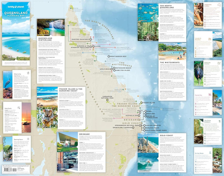 Carte de planification (en anglais) - Queensland | Lonely Planet carte pliée Lonely Planet EN 