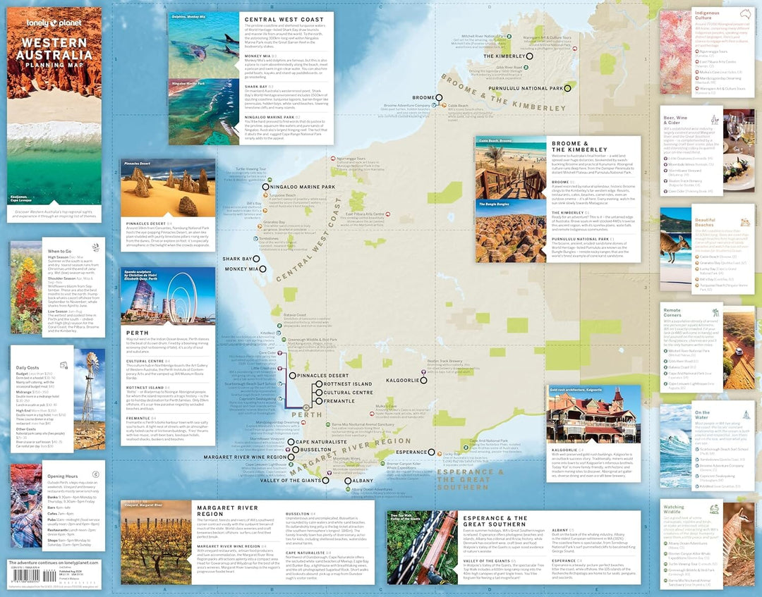 Carte de planification (en anglais) - Western Australia | Lonely Planet carte pliée Lonely Planet EN 