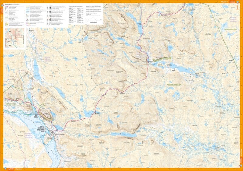 Carte de plein air - Halti Kilpisjärvi Pältsa (Finlande) | Calazo carte pliée Calazo 