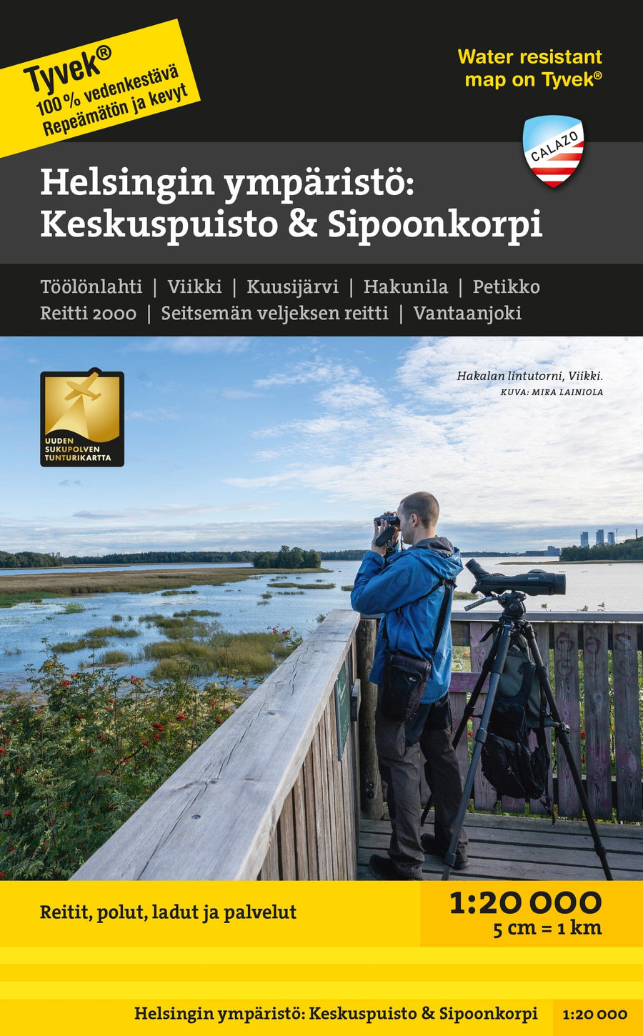 Carte de plein air - Helsingin ympäristö: Keskuspuisto & Sipoonkorpi (Finlande) | Calazo carte pliée Calazo 