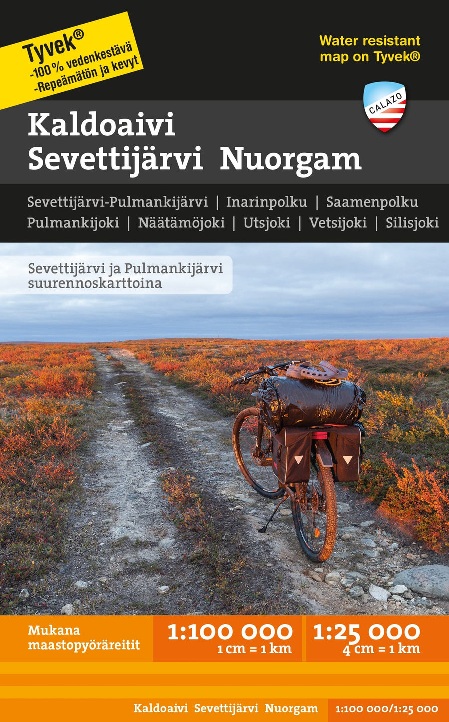 Carte de plein air - Kaldoaivi Sevettijärvi Nuorgam - (Finlande) | Calazo carte pliée Calazo 