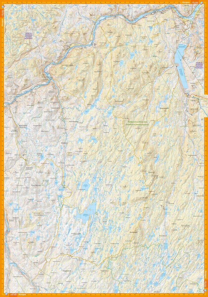 Carte de plein air - Kaldoaivin erämaa (Finlande) | Calazo carte pliée Calazo 