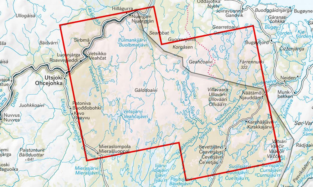 Carte de plein air - Kaldoaivin erämaa (Finlande) | Calazo carte pliée Calazo 