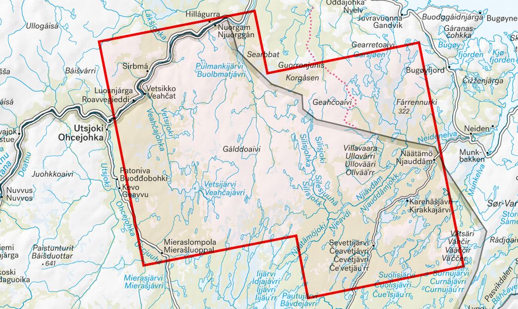 Carte de plein air - Kaldoaivin erämaa (Finlande) | Calazo carte pliée Calazo 
