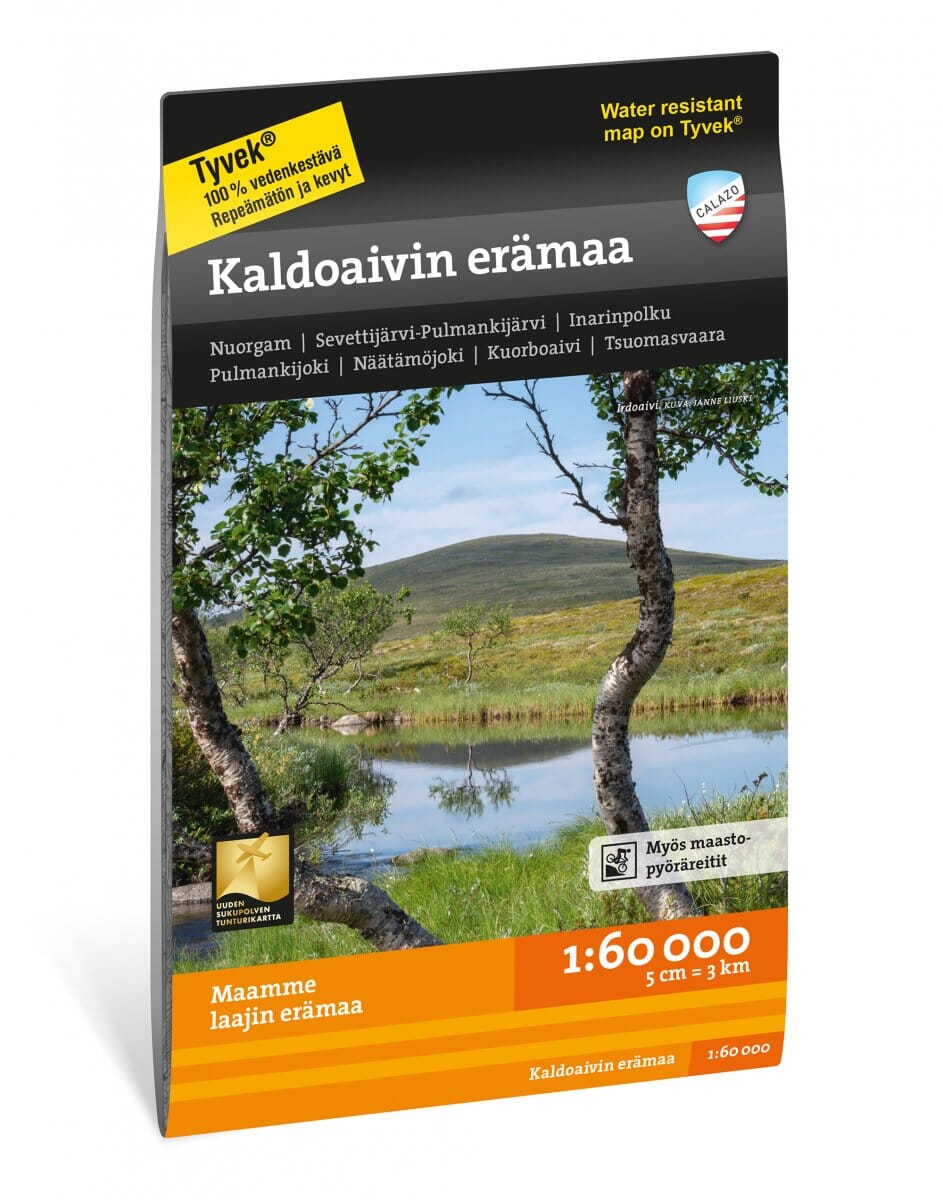 Carte de plein air - Kaldoaivin erämaa (Finlande) | Calazo carte pliée Calazo 