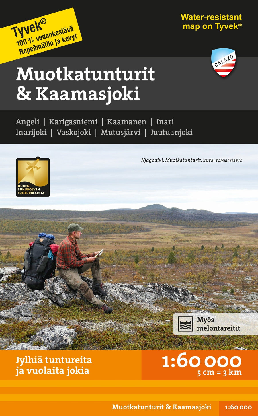 Carte de plein air - Muotkatunturi & Kaamasjoki (Finlande) | Calazo carte pliée Calazo 