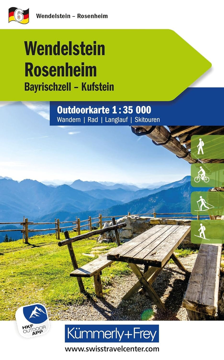 Carte de plein air n° WK.06 - Wendelstein, Rosenheim (Allemagne) | Kümmerly & Frey carte pliée Kümmerly & Frey 