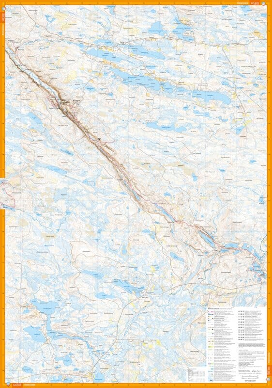 Carte de plein air - Riisitunturi Korouoma (Finlande) | Calazo carte pliée Calazo 