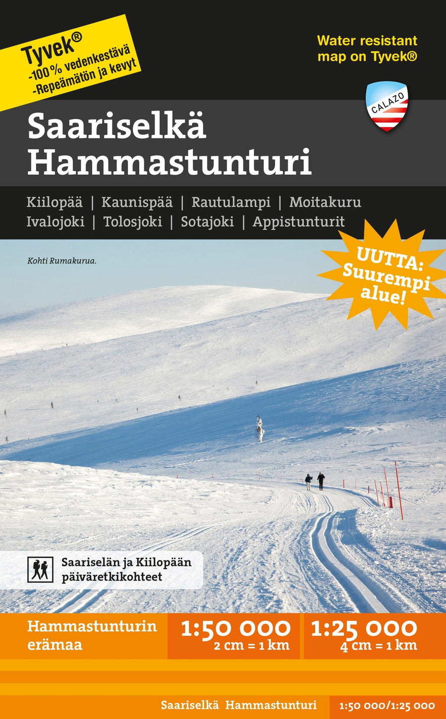 Carte de plein air - Saariselkä & Hammastunturi (Finlande) | Calazo carte pliée Calazo 