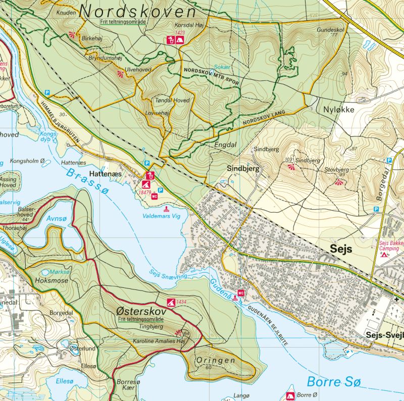 Carte de plein air - Silkeborg & Søhøjlandet (Danemark) | Calazo carte pliée Calazo 