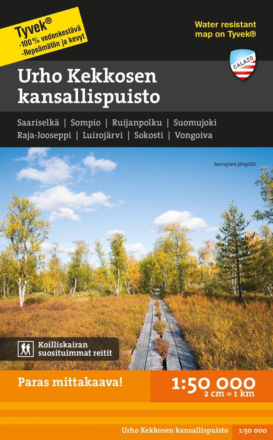 Carte de plein air - Urho Kekkosen kansallispuisto (Finlande) | Calazo carte pliée Calazo 