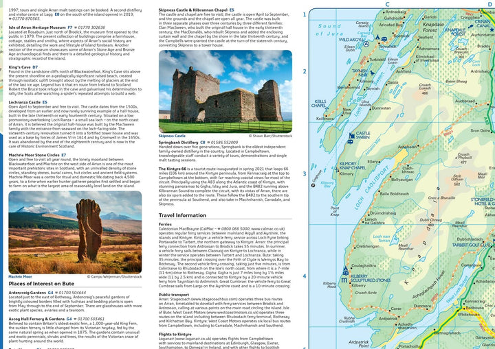 Carte de poche - Arran, Bute & Kintyre (Écosse) | Collins carte pliée Collins 
