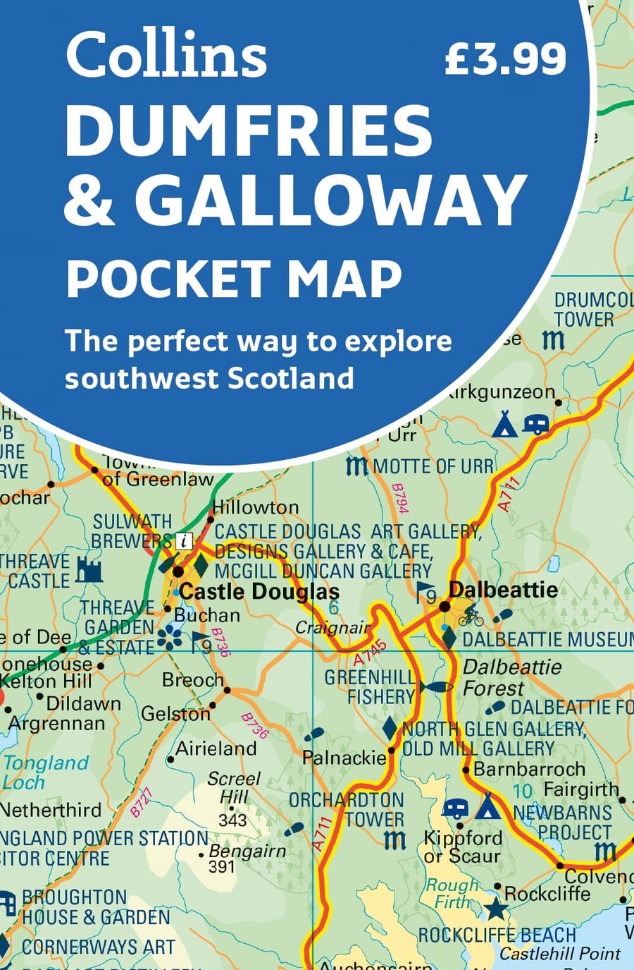 Carte de poche - Dumfries & Galloway (Écosse) | Collins carte pliée Collins 