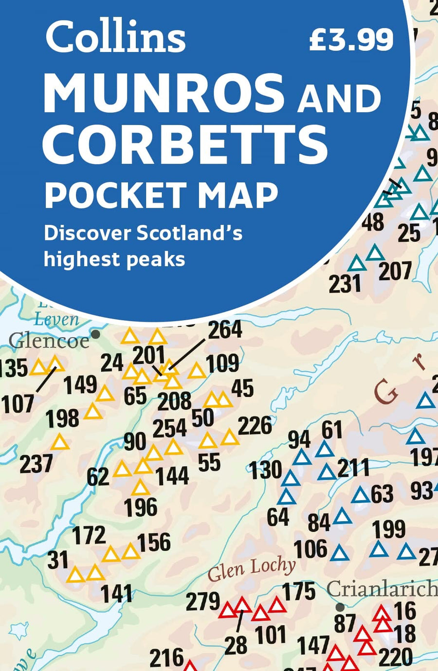 Carte de poche - Munros & Corbetts (Écosse) | Collins carte pliée Collins 