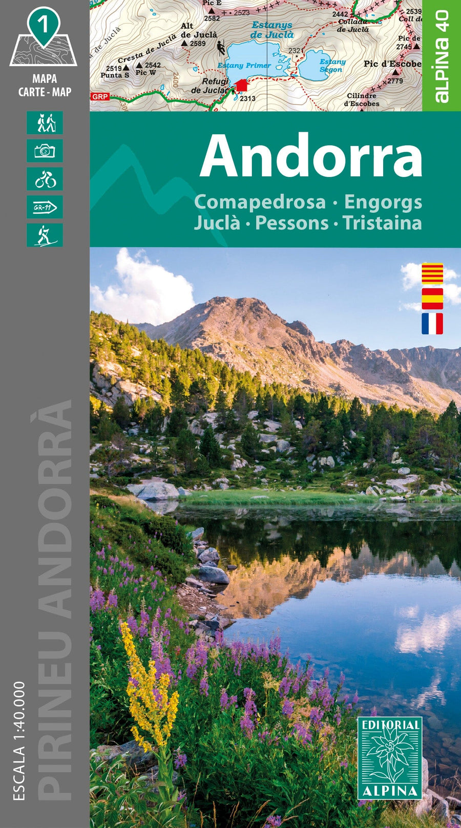 Carte de randonnée - Andorre | Alpina carte pliée Editorial Alpina 