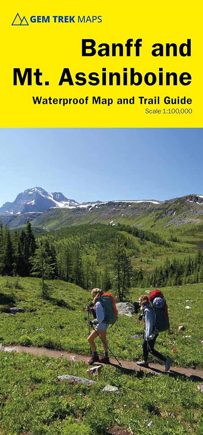 Carte de randonnée - Banff & Mount Assiniboine (Alberta, Canada) | Gem Trek carte pliée Gem Trek Publishing 