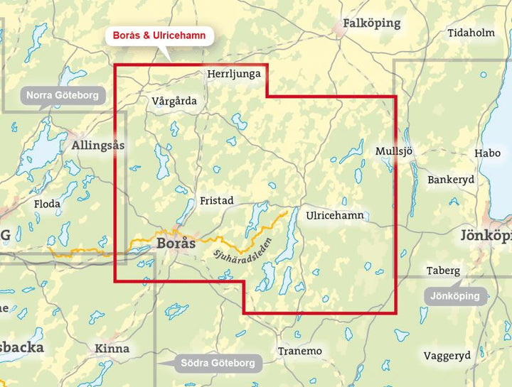Carte de randonnée - Borås & Ulricehamn (Suède) | Calazo carte pliée Calazo 