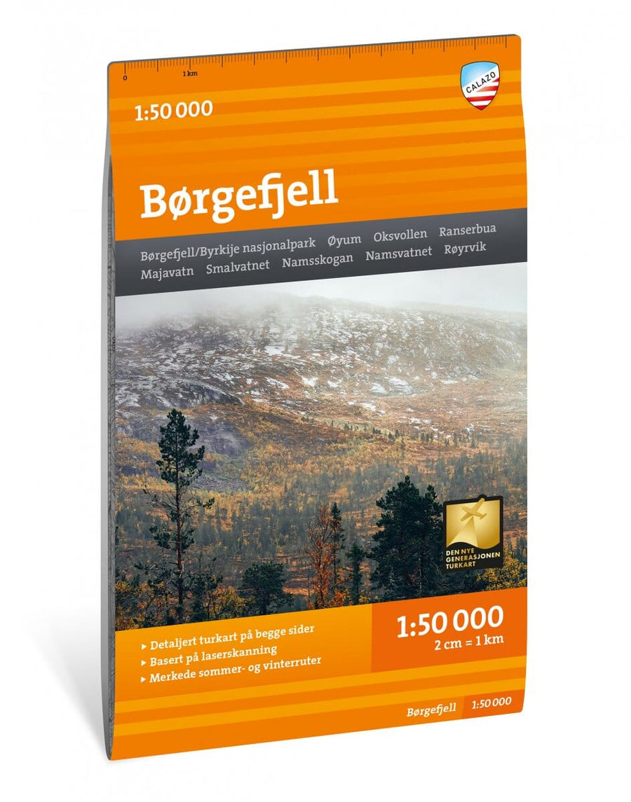 Carte de randonnée - Børgefjell (Norvège) | Calazo - 1/50 000 carte pliée Calazo 