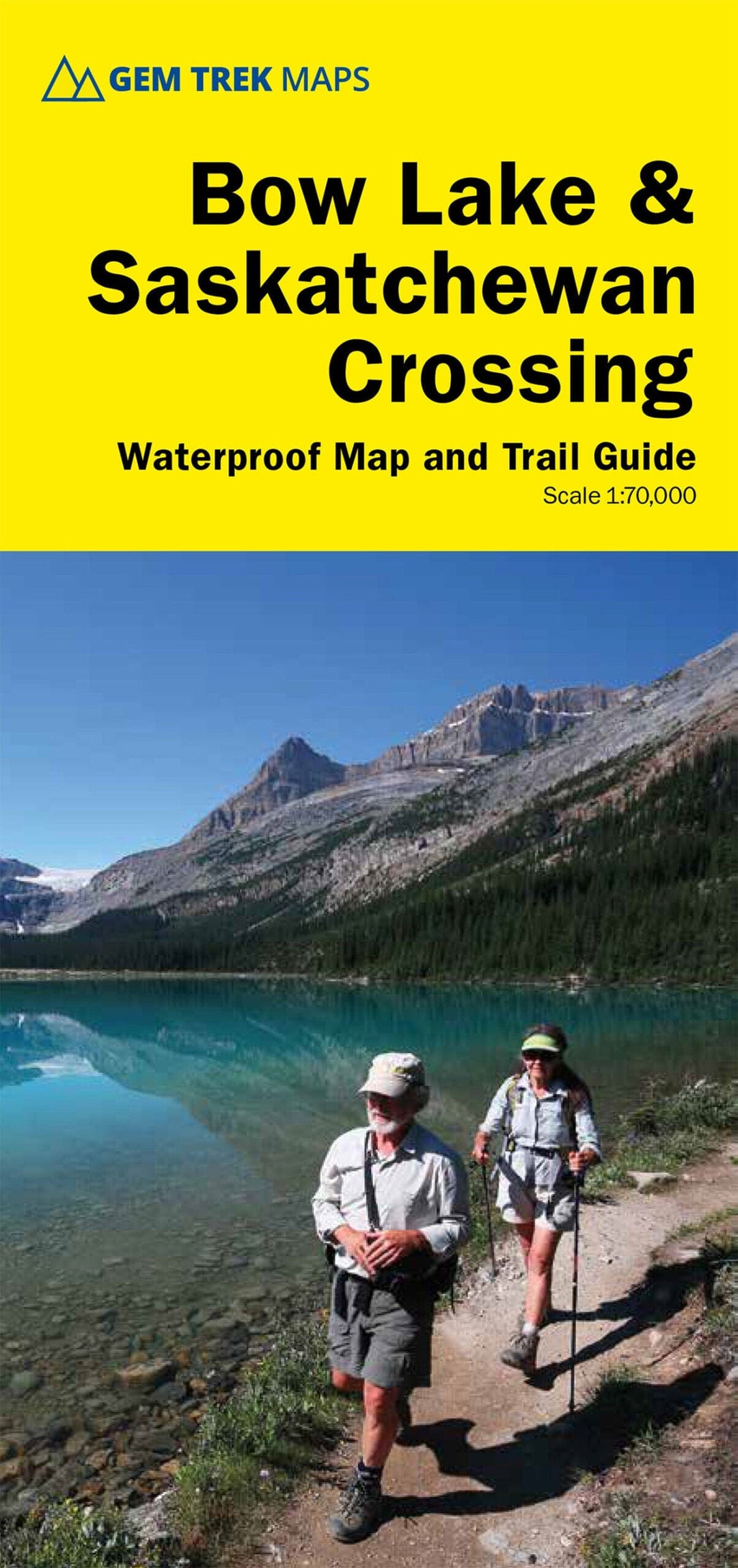 Carte de randonnée - Bow Lake (PN Banff et Jasper, Alberta) & Saskatchewan crossing | Gem Trek carte pliée Gem Trek Publishing 