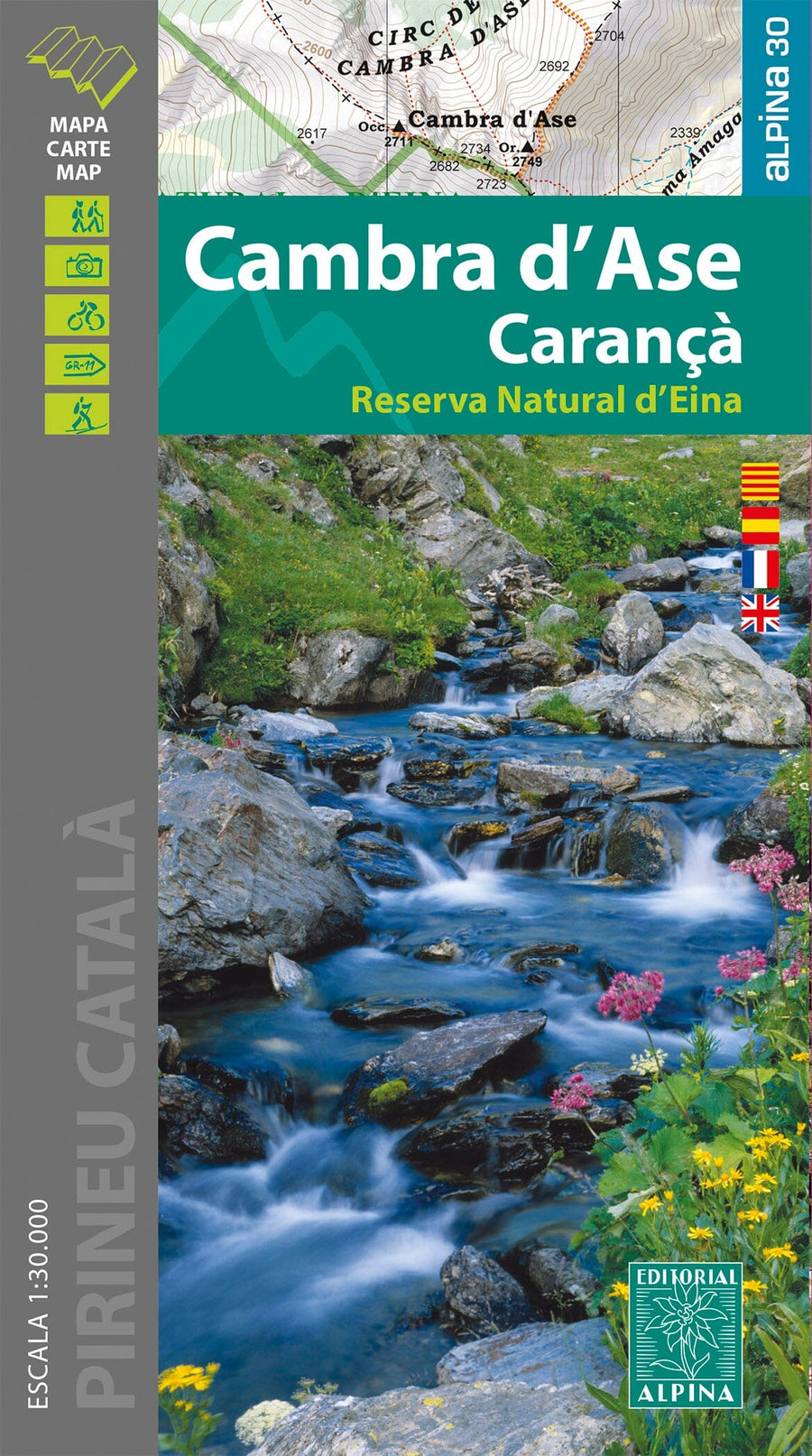 Carte de randonnée - Cambra d'Ase, Carança, Reserva natural d'Eina (Pyrénées catalanes) | Editorial Alpina carte pliée Editorial Alpina 