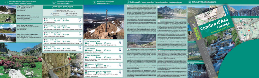 Carte de randonnée - Cambra d'Ase, Carança, Reserva natural d'Eina (Pyrénées catalanes) | Editorial Alpina carte pliée Editorial Alpina 