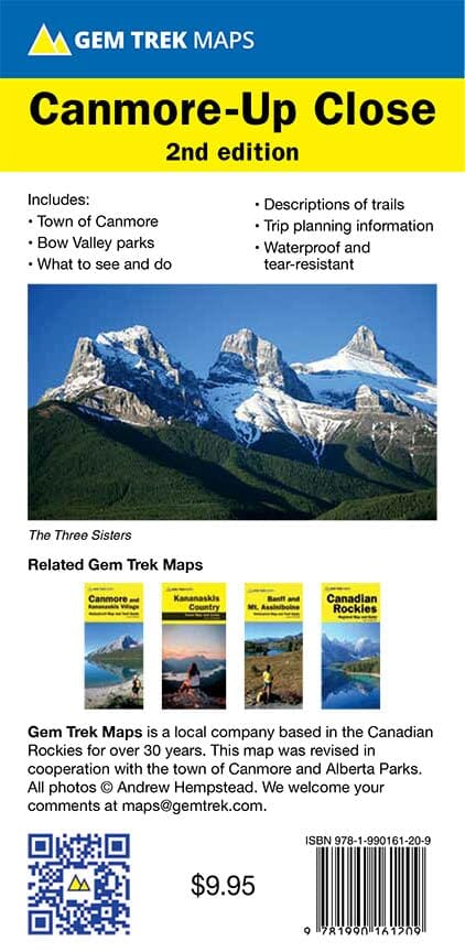 Carte de randonnée - Canmore Up-Close (PN Banff, Alberta) | Gem Trek carte pliée Gem Trek Publishing 